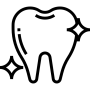 icono de diente brillante